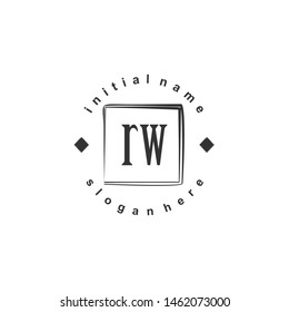 RW Initial beauty monogram logo vector