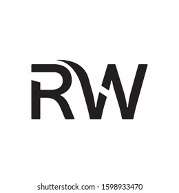 RW initial letter logo template vector icon design