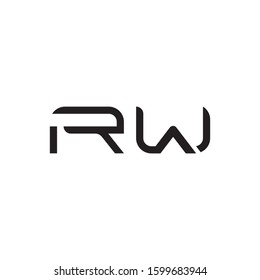 RW initial letter logo template vector icon design