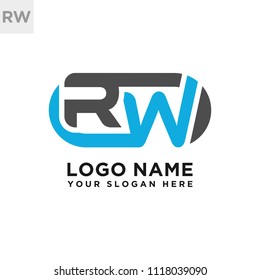 RW initial logo template vexctor