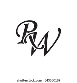 RW initial monogram logo