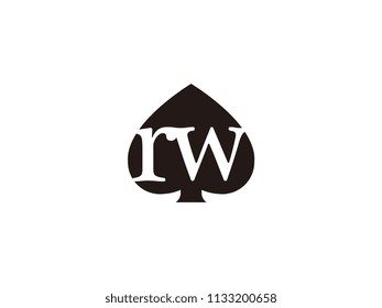 The rw initials logo inside the black shovel