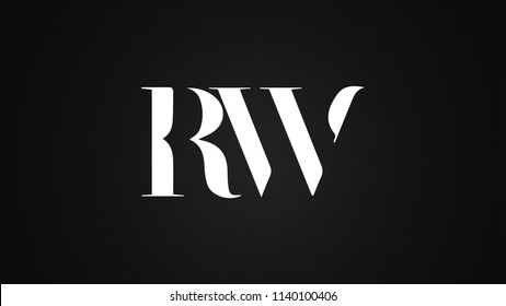RW Letter Logo Design Template Vector