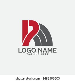RW letter logo design vector