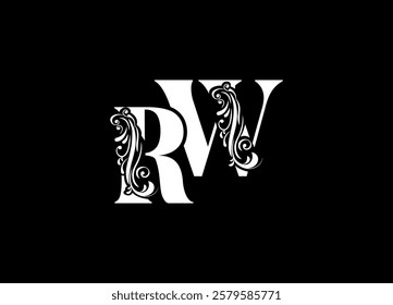 RW letter logo and monogram design
