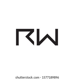 RW letter logo template vector icon design
