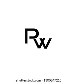 Rw letter logo. Rw vector logo