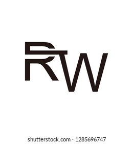 rw letter vector logo