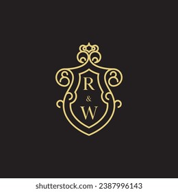 Logotipo inicial de la línea RW en un diseño profesional de alta calidad que se imprimirá bien en cualquier medio de impresión