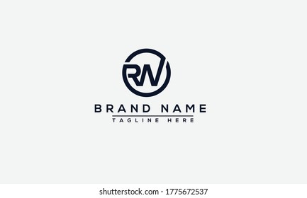 RW Logo Design Vorlage Vektorgrafik-Branding-Element.