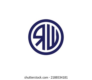 RW-Logo-Design, Vektorgrafik-Vorlage