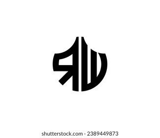 RW-Logo-Design, Vektorgrafik-Vorlage