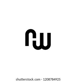 rw logo letter logo icon designs vector