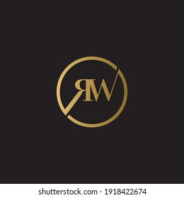 rw luxury logo design vector icon symbol