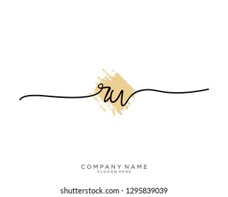 RW R W Initial handwriting logo template