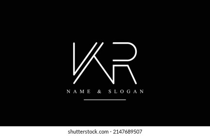 RW, WR, R, W abstract letters logo monogram