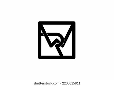 rw wr r w initial letter logo isolated on white background