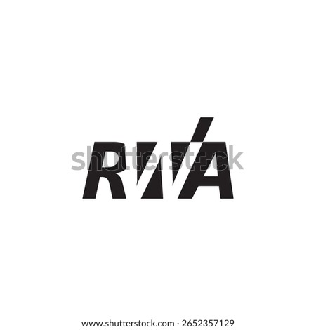 RWA letter logo design, RWA  initials logo, RWA Initial Logo Design Template Vector Illustration