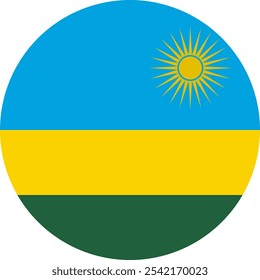 Ruanda Bandera del círculo, Bandera del círculo de Ruanda, Imágenes vectoriales