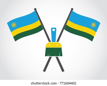 Rwanda Emblem Brush Color