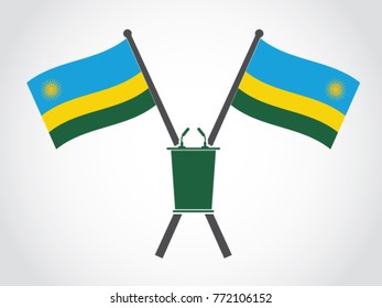 Rwanda Emblem Podium Lectern