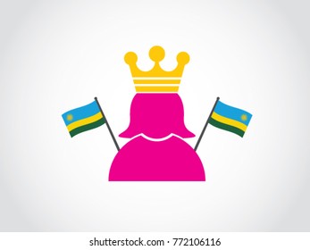 Rwanda Emblem Queen