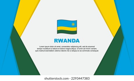 Rwanda Flag Abstract Background Design Template. Rwanda Independence Day Banner Cartoon Vector Illustration. Rwanda Background