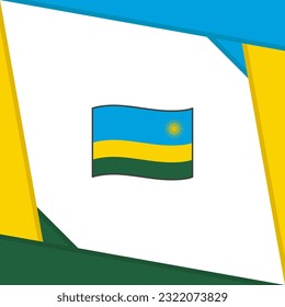 Rwanda Flag Abstract Background Design Template. Rwanda Independence Day Banner Social Media Post. Rwanda Independence Day
