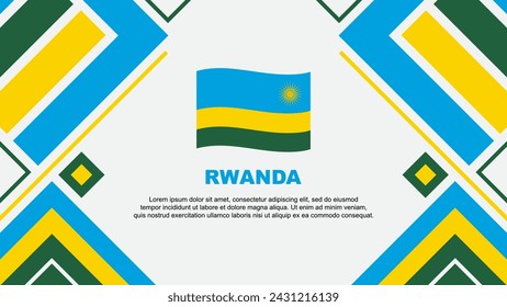 Rwanda Flag Abstract Background Design Template. Rwanda Independence Day Banner Wallpaper Vector Illustration. Rwanda Flag