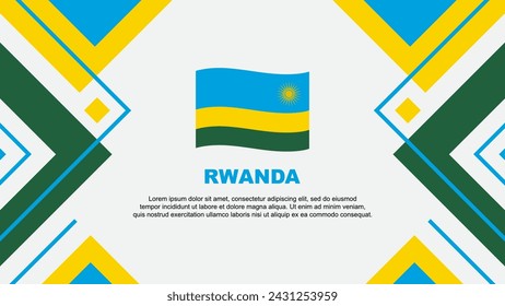Rwanda Flag Abstract Background Design Template. Rwanda Independence Day Banner Wallpaper Vector Illustration. Rwanda Illustration