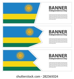 Rwanda Flag banners collection independence day