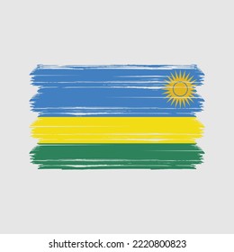 Ruanda Flag Brush. Nationalflagge