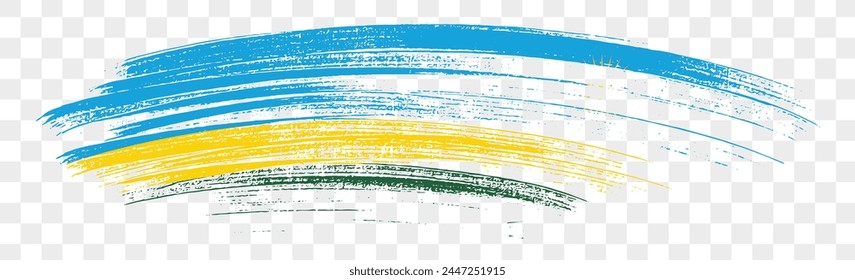 Rwanda flag brush paint textured isolated  on png or transparent background. vector illustration