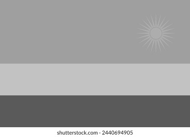 Rwanda flag - greyscale monochrome vector illustration. Flag in black and white