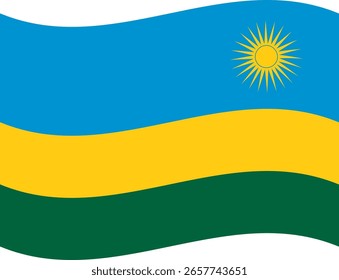 Ruanda bandeira ilustrador país bandeiras símbolo nação
ícone de acenar
