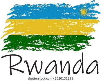 Logo und Vektorsymbol der ruandischen Flagge.