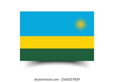 Rwanda flag official colors and proportion digital vector illustration