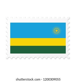 Rwanda flag on white background vector image