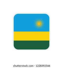 Rwanda flag. Rwanda square flag.