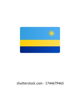 rwanda flag vector. country flag isolated on white background