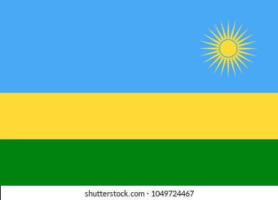 Rwanda Flag Vector Icon - Illustration