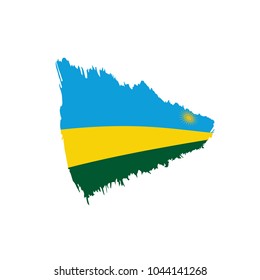 Rwanda flag, vector illustration