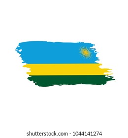 Rwanda flag, vector illustration