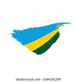 Rwanda flag, vector illustration