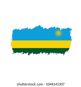 Rwanda flag, vector illustration
