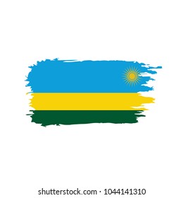 Rwanda flag, vector illustration