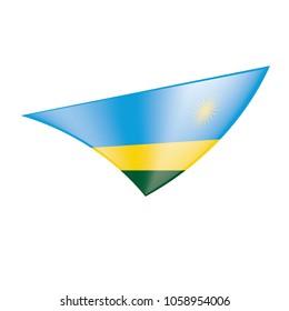 Rwanda flag, vector illustration