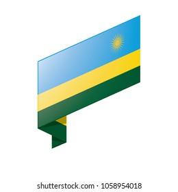 Rwanda flag, vector illustration