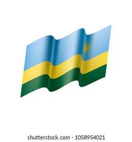 Rwanda flag, vector illustration