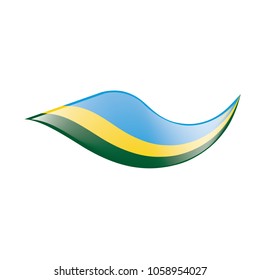 Rwanda flag, vector illustration
